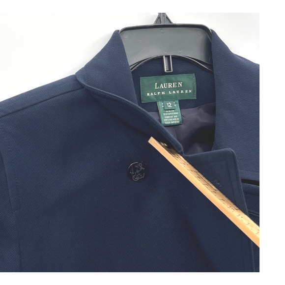 Lauren Ralph Lauren Women Nautical Blazer Anchor Buttons Double Breasted Wool 12 - Picture 5 of 7
